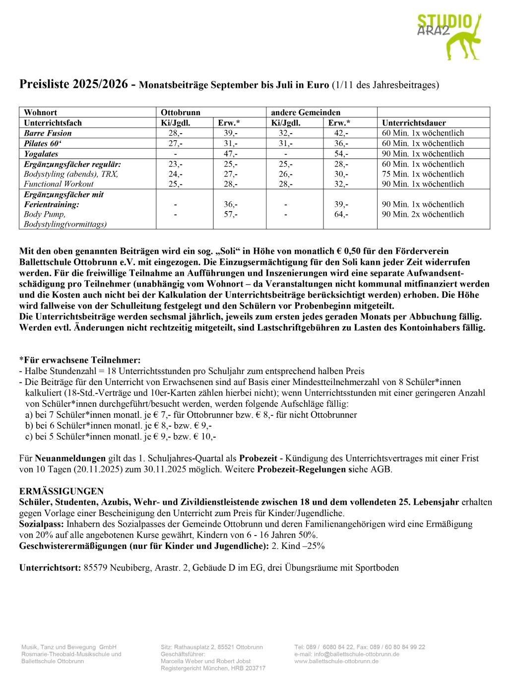 Preisliste als PDF